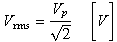 Formel Volt Root Mean Square